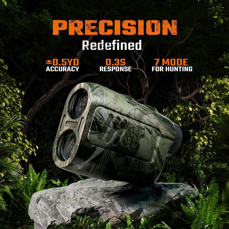 ACPOTEL Precision Hunting Range Finder, ±0.5yd Accuracy, 656/1200Yd Range, 6X Magnification, Rain & Fog Mode, 0.3s Instant Measurement | Lightweight Laser Range Finder for Hunting & Durable - Image 2